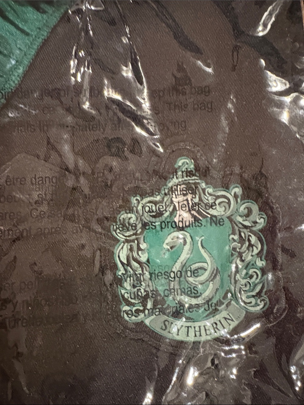 Warner Bros. Harry Potter Slytherin Kids Costume Robe - Black and Green Trim - Picture 2 of 3